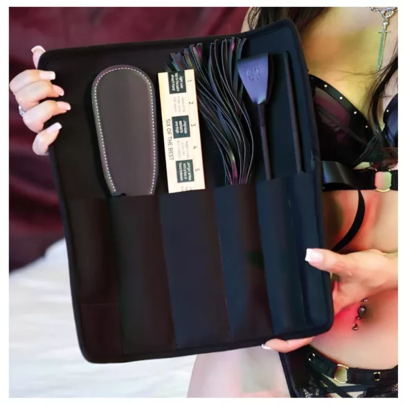 Sei Mio - σετ BDSM τιμωρίας - 5 τεμάχια - μαύρο