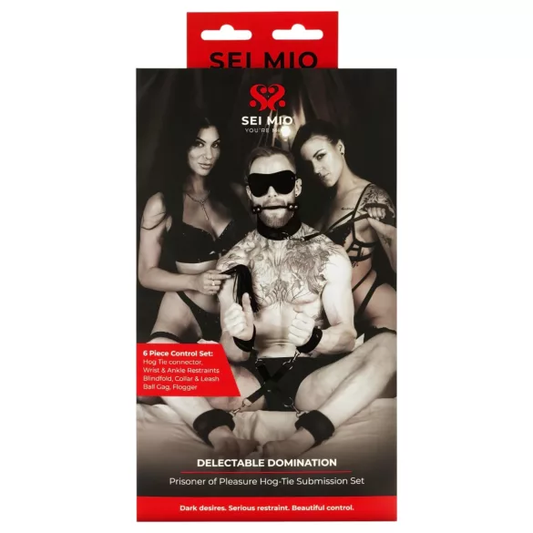 Sei Mio - σετ bondage - 6 τεμαχίων - μαύρο