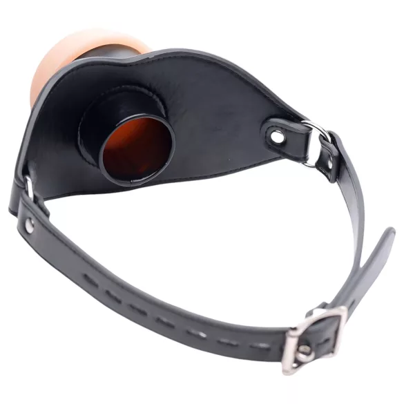 Master Series - μασκά προσώπου αιδοίο - δερμάτινο σφιγκτήρας στόματος φυσικό