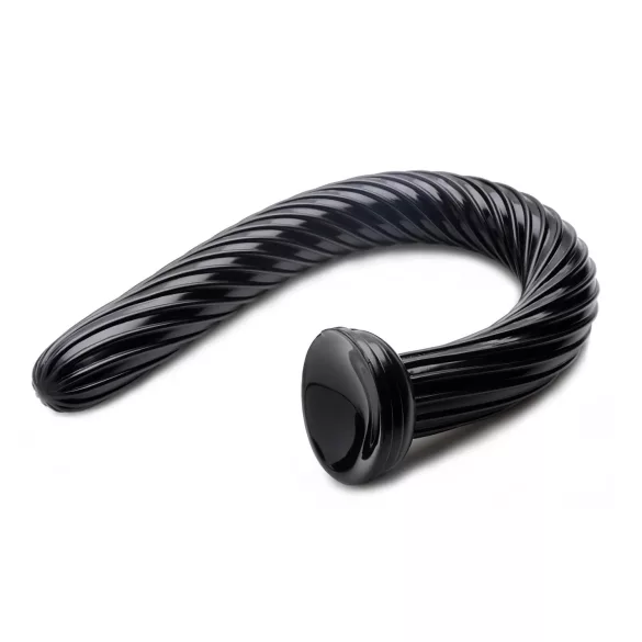Hosed Spiral Anal Snake 19 - πρωκτικό ομοίωμα με βεντούζα - μαύρο