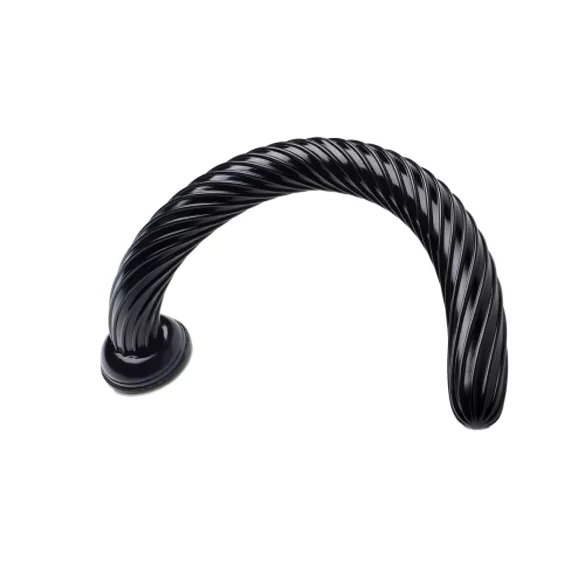 Hosed Spiral Anal Snake 19 - πρωκτικό ομοίωμα με βεντούζα - μαύρο