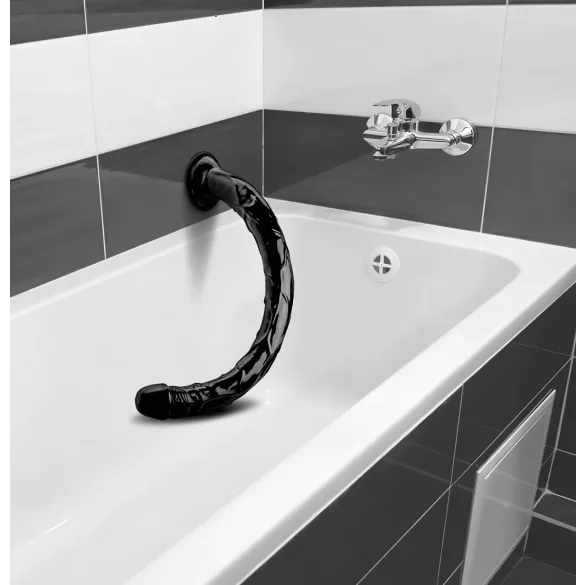 Hosed Anal Snake 19 - ομοίωμα πρωκτού με βεντούζα - μαύρο
