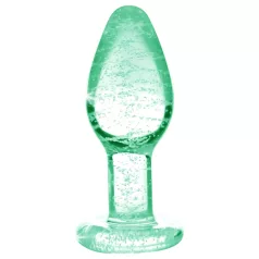   Booty Sparks Glow in the Dark L - γυάλινο πρωκτικό βύσμα (διάφανο)