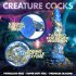 Creature Cocks Kraken - Σπιράλ οκτάποδο δονητής - 21εκ (χρυσό-μπλε)