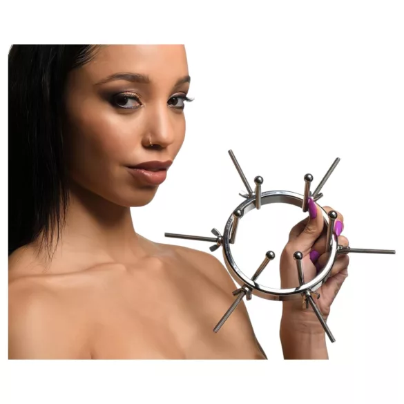 XR Brands Oculus - διαστολέας πρωκτού - ανοξείδωτο ατσάλι - ασημί