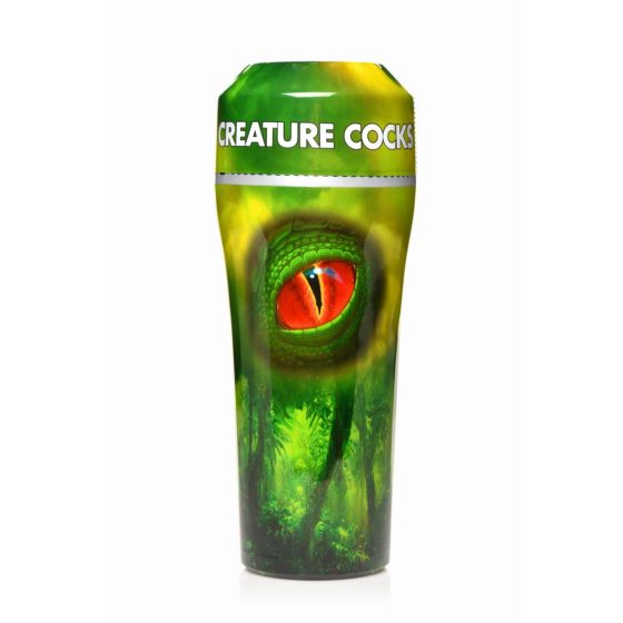 Creature Cocks Raptor - reptile in a faux punch case (black-green)