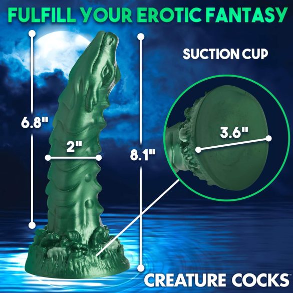 Creature Cocks Cockness Monster - δονητής σιλικόνης - πράσινο