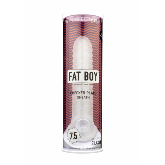Fat Boy Checker Box - Penis Sheath (19cm) - Milk White