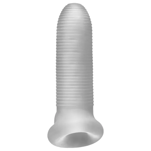 Perfect Fit - Fat Boy Micro Ribbed - προφυλακτικό πέους (15 εκ., λευκό)