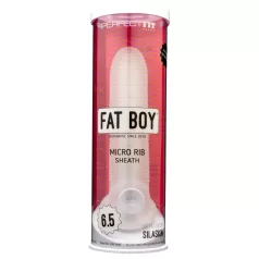   Perfect Fit - Fat Boy Micro Ribbed - προέκταση πέους (17 εκ., λευκή)