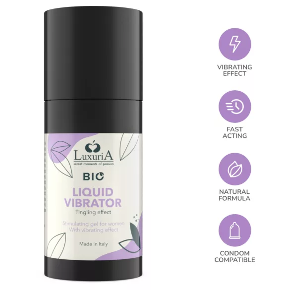 Intimateline Luxuria BIO - υγρό τζελ δονητής για γυναίκες (15 ml)