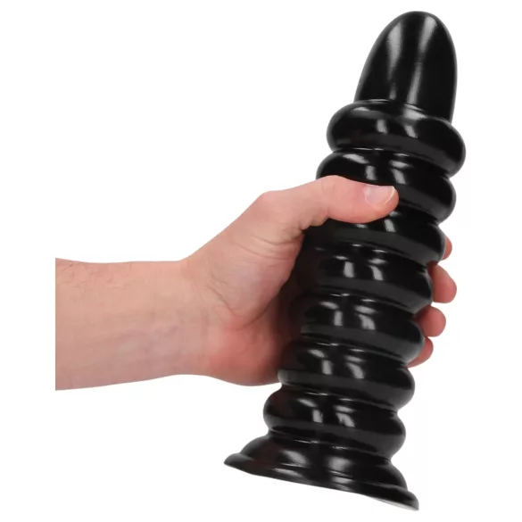 Ouch! Spiral Force - σπειροειδές πρωκτικό βύσμα (μαύρο) - 23,5 cm