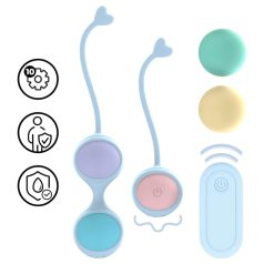   Loveline - Σετ ρυθμιζόμενων δονητικών σφαιρών Geisha (μπλε)