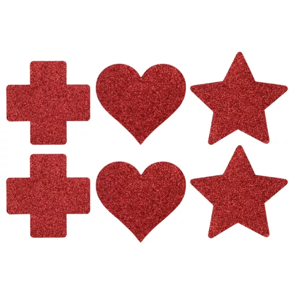 Le Désir - αυτοκόλλητα θηλής σετ - 3 ζευγάρια - κόκκινο