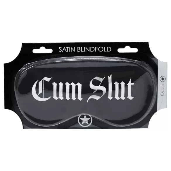 Ouch! - σατέν μάσκα ύπνου με την επιγραφή «Cum Slut» (μαύρη)