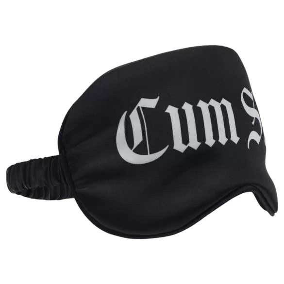 Ouch! - σατέν μάσκα ύπνου με την επιγραφή «Cum Slut» (μαύρη)