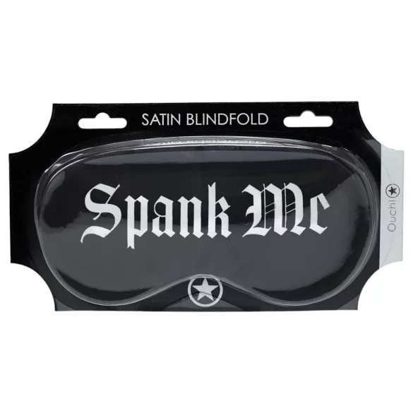 Ouch! - σατέν μάσκα ύπνου με την επιγραφή "Spank Me" (μαύρο)