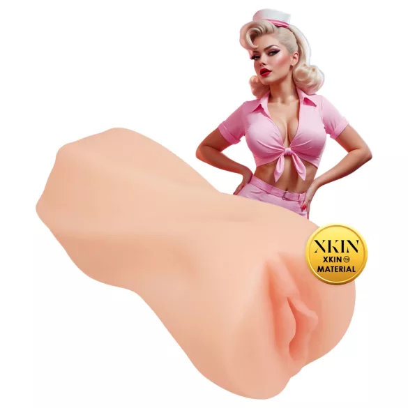 XKIN Cutie Darla - ρεαλιστικός τεχνητός κόλπος μαλακτικό (φυσικό χρώμα)