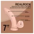 RealRock - δονητής με διπλή πυκνότητα, ρεαλιστικός (στο χρώμα του δέρματος) - 18 εκ.