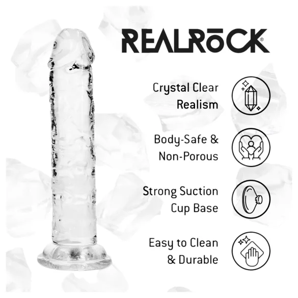 RealRock - ρεαλιστικό dildo με βεντούζα (διάφανο) - 12,7 cm