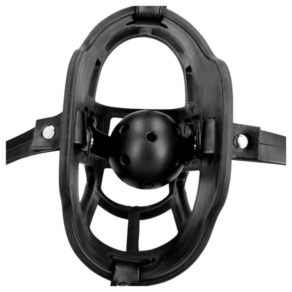 Ouch! - σέξι φίμωτρο με εσωτερική μπάρα στόματος - μαύρο