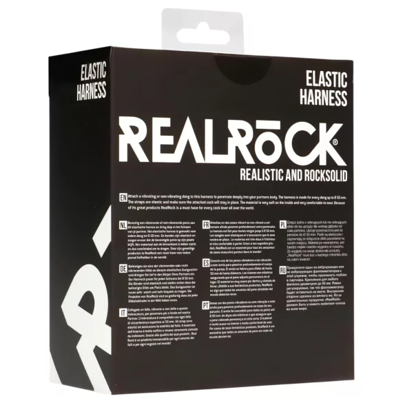RealRock Elastic - ζώνη για strapon - μαύρο - unisex