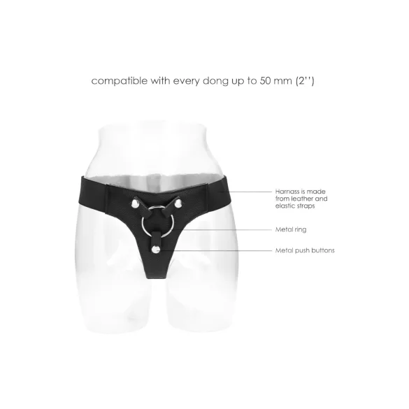 RealRock Elastic - ζώνη για strapon - μαύρο - unisex