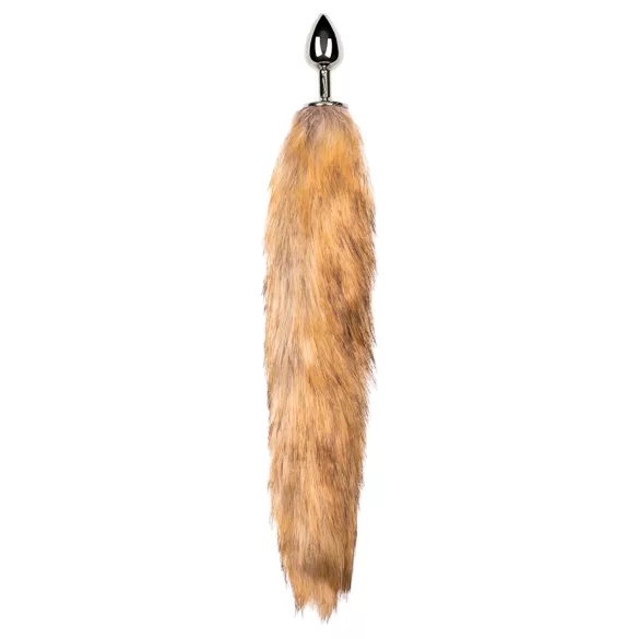 EasyToys Fox NO1 - μεταλλικό πρωκτικό βύσμα με ουρά αλεπούς (ασημί-κόκκινο)