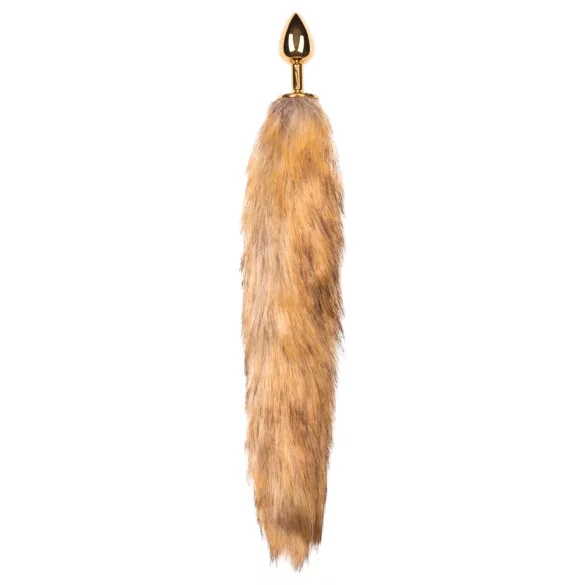 EasyToys Fox NO1 - μεταλλικό πρωκτικό βύσμα με ουρά αλεπούς (χρυσό-κόκκινο)