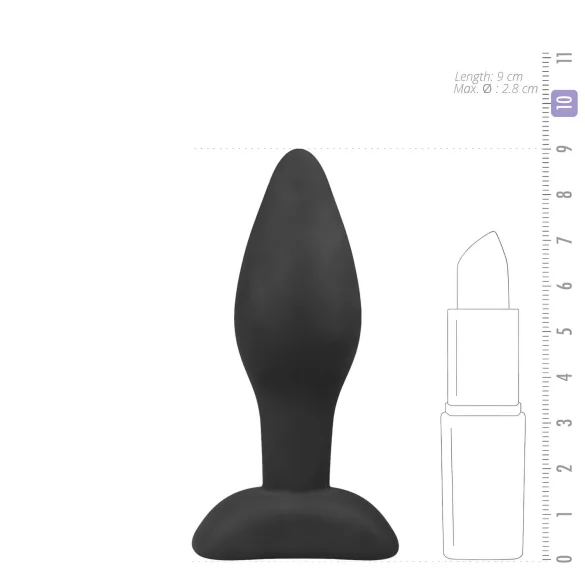 Easytoys - πρωκτική σφήνα σιλικόνης - μικρό μέγεθος - μαύρο