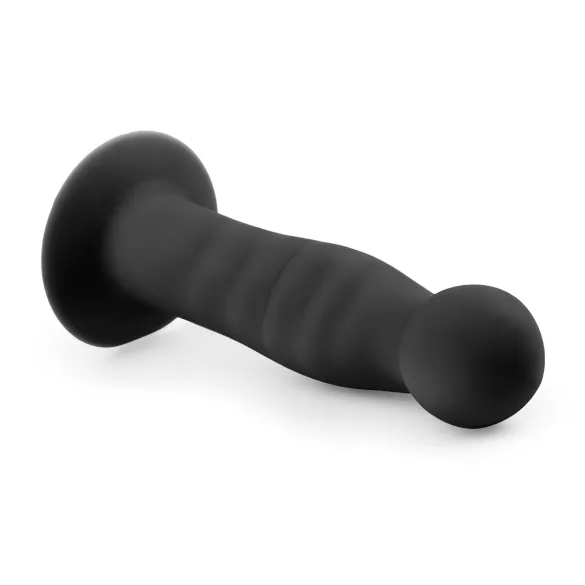 Easytoys Ribbed - ομοίωμα πρωκτού με βεντούζα - 14cm - μαύρο