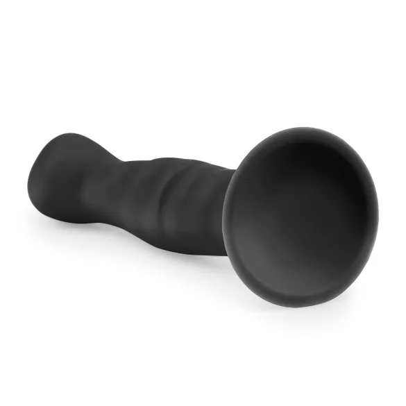 Easytoys Ribbed - ομοίωμα πρωκτού με βεντούζα - 14cm - μαύρο