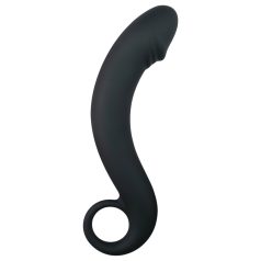   EasyToys Curved Dong - καμπύλο σιλικονούχο πρωκτικό ομοίωμα (μαύρο)