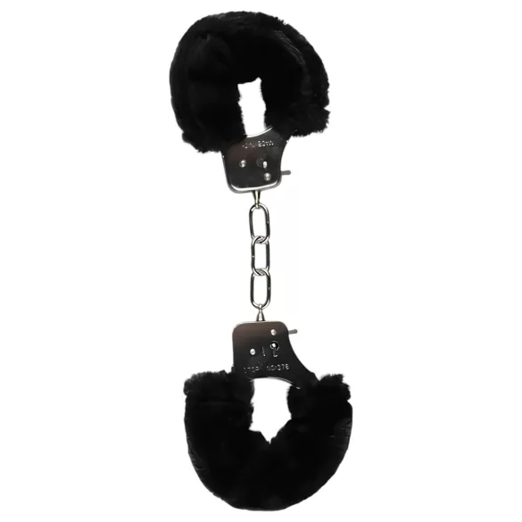 Easytoys - χειροπέδες με βελούδινη επένδυση - μαύρο