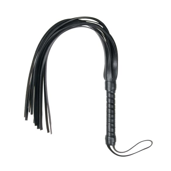 Easytoys Flogger - απαλό μαύρο δερμάτινο μαστίγιο