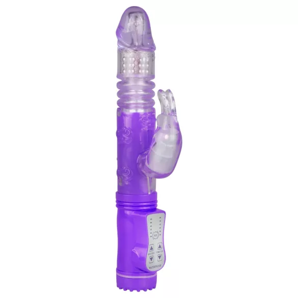 EasyToys Bunny - δονητής με ώθηση και περιστροφή (μωβ)