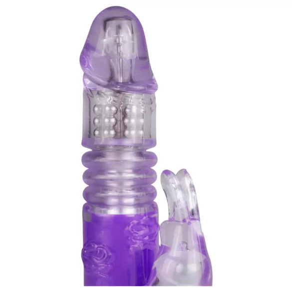 EasyToys Bunny - δονητής με ώθηση και περιστροφή (μωβ)