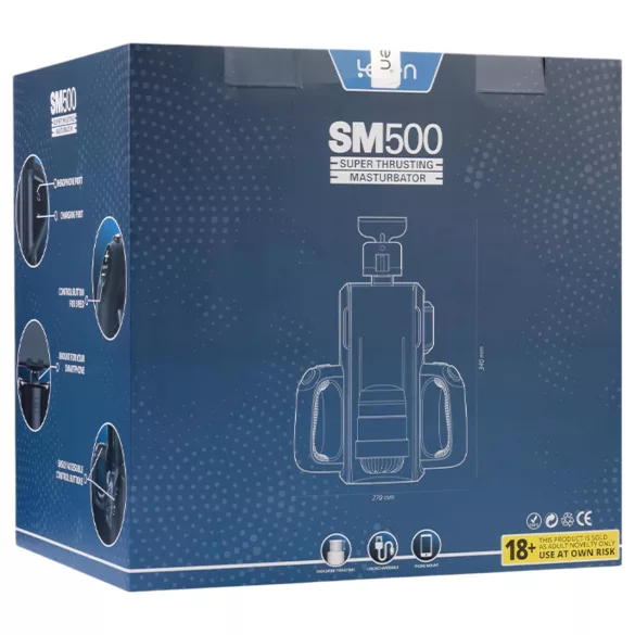 LETEN SM 500 - αυτόματος ανδρικός μαλακιστής με θήκη κινητού - μαύρο