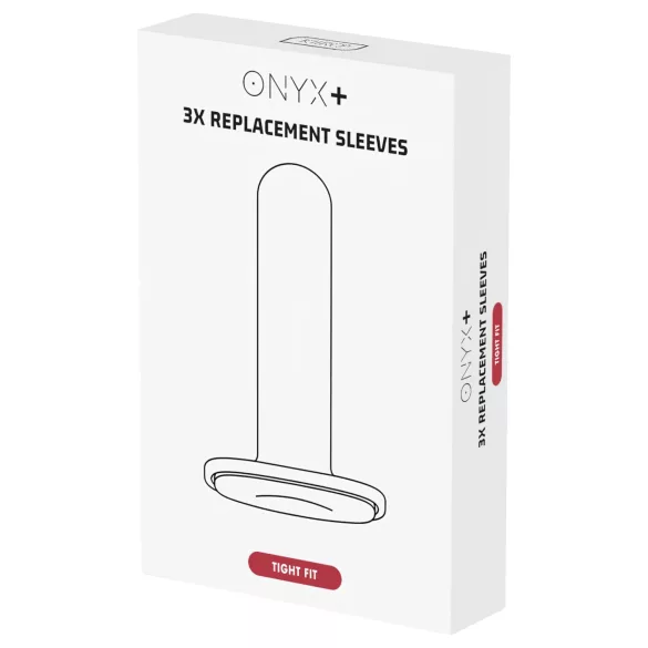 Kiiroo Onyx - ανδρικό μανίκι αυνανισμού στενή εφαρμογή - 3 τεμ λευκό