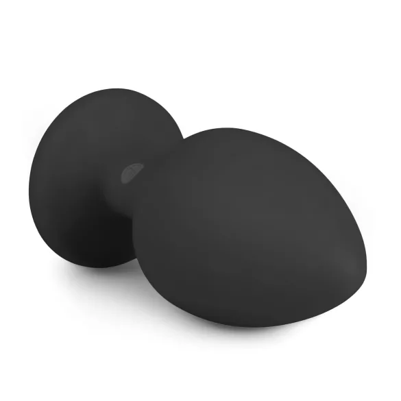 Easytoys Diamond - πρωκτική σφήνα με λευκή πέτρα - μεγάλη - μαύρο