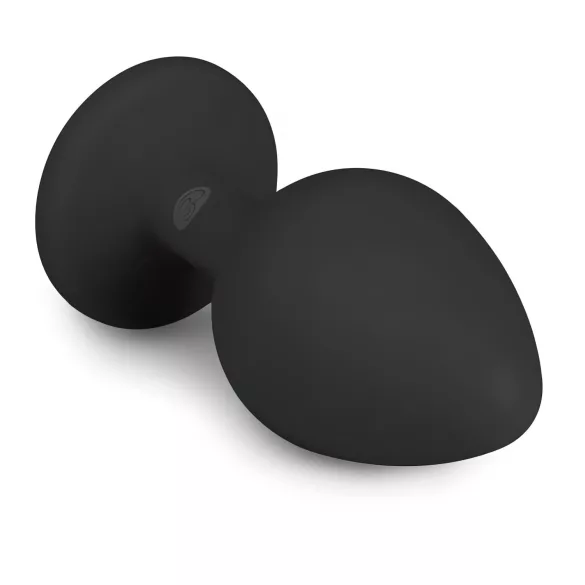 Easytoys Diamond - πρωκτική σφήνα με πέτρα - μεσαίο μέγεθος - μαύρο