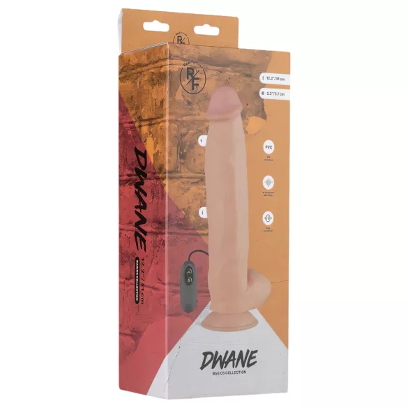 Real Fantasy Dwane - ρεαλιστικός δονητής με μπαταρία - 31cm φυσικό χρώμα