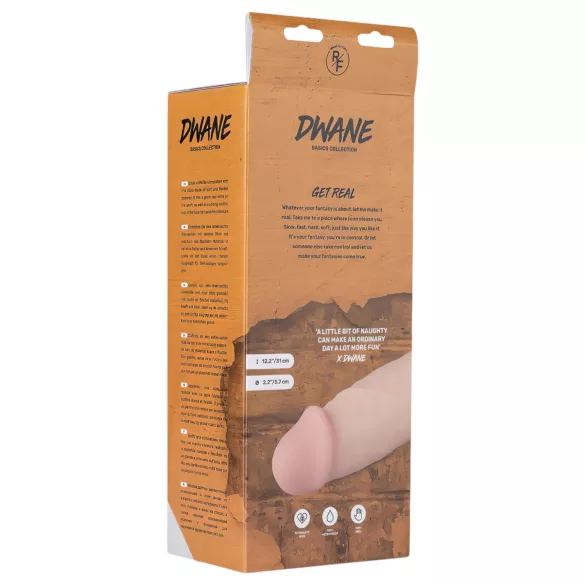 Real Fantasy Dwane - ρεαλιστικός δονητής με μπαταρία - 31cm φυσικό χρώμα