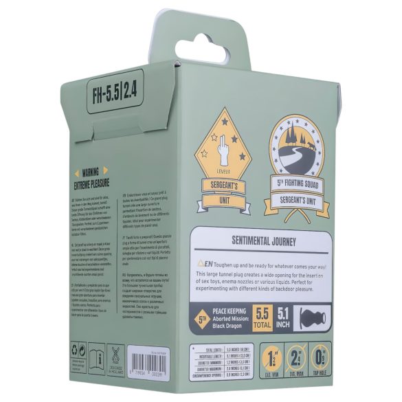 BUTTR Foxhole - ομοίωμα πέους ανοιχτού τύπου - μαύρο - πρωκτική διεύρυνση