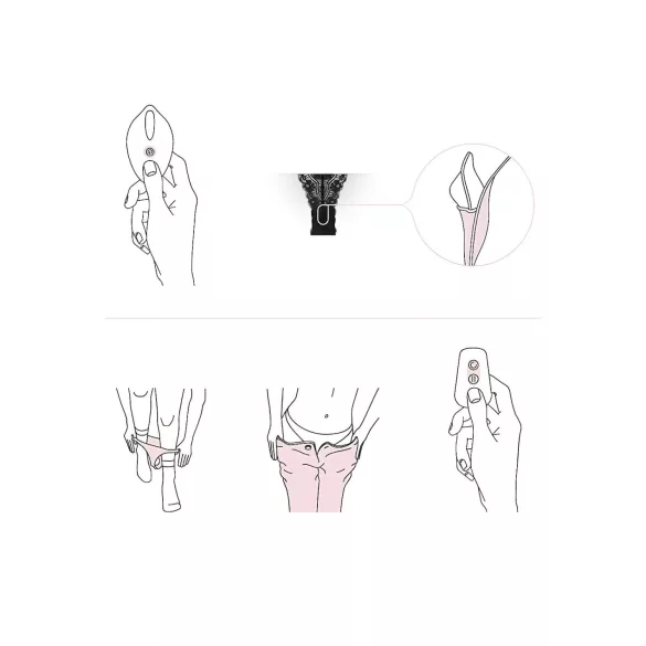 Pantyrebel - επαναφορτιζόμενο, ασύρματο δονητικό εσώρουχο (μαύρο, S-L)