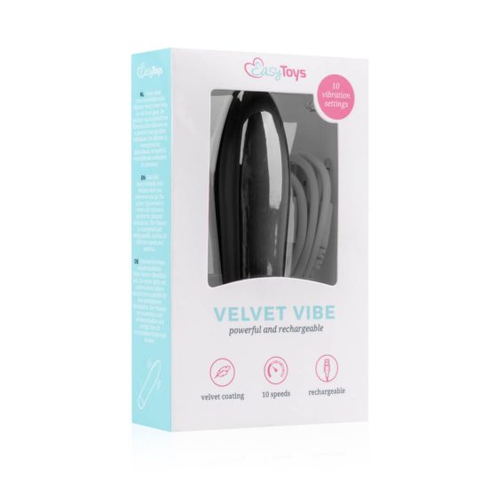 Easytoys Velvet Vibe - rechargeable small vibrator (black)