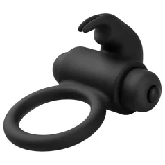   EasyToys Bunny - δονητικό δαχτυλίδι πέους - μαύρο