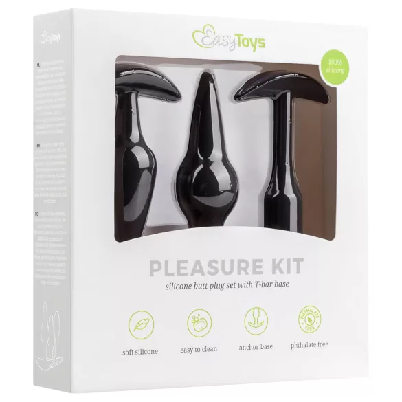 EasyToys Σετ απόλαυσης - σετ ποικίλων πρωκτικών plugs (μαύρο)