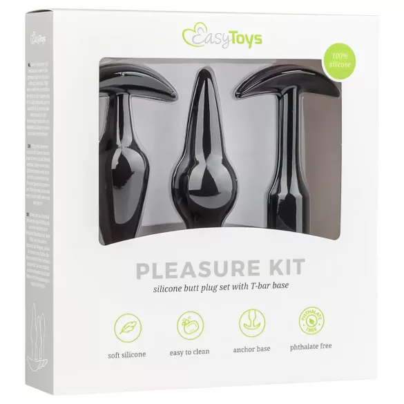 EasyToys Σετ απόλαυσης - σετ ποικίλων πρωκτικών plugs (μαύρο)