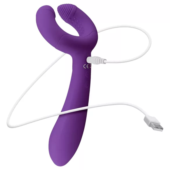 Easytoys Couple - δονητής ζευγαριού επαναφορτιζόμενος αδιάβροχος μοβ